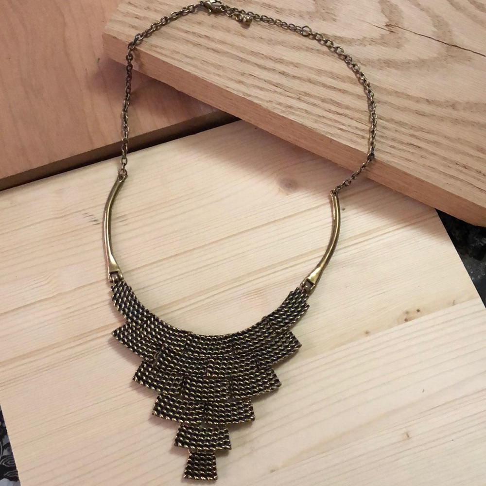 Modcloth Rectangle Tiered Statement Necklace - image 1